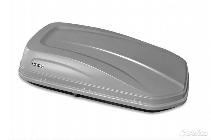 Автобокс багажник на крышу Серый active S 320 л