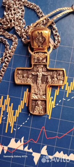 Крест золото - серебро