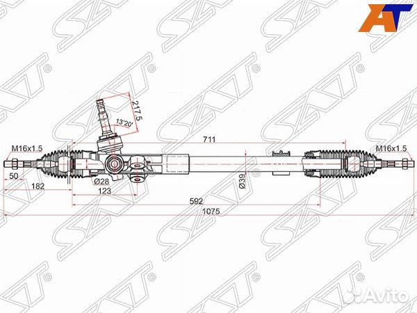 Рейка рулевая hyundai santa FE