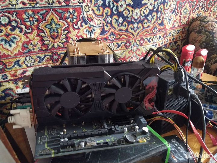 Видеокарта rx 570. 4gb. Red dragon