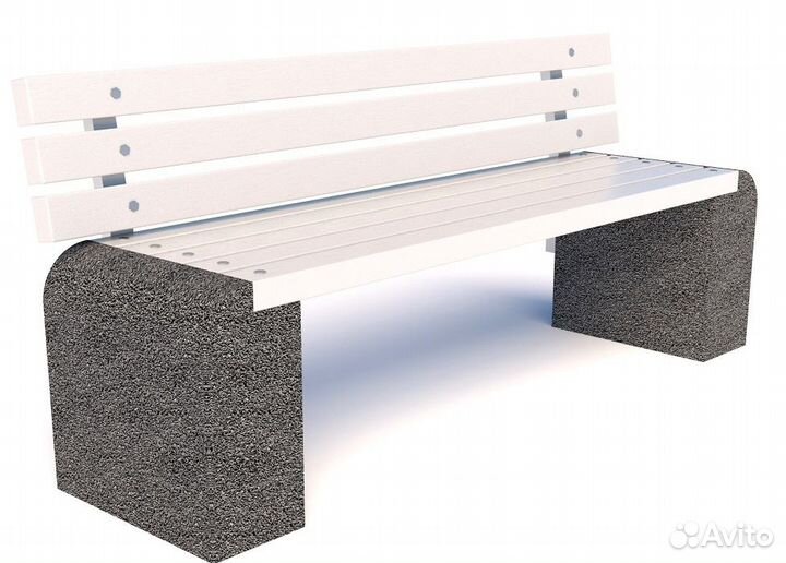 Скамейка бетонная Евро 1 со спинкой