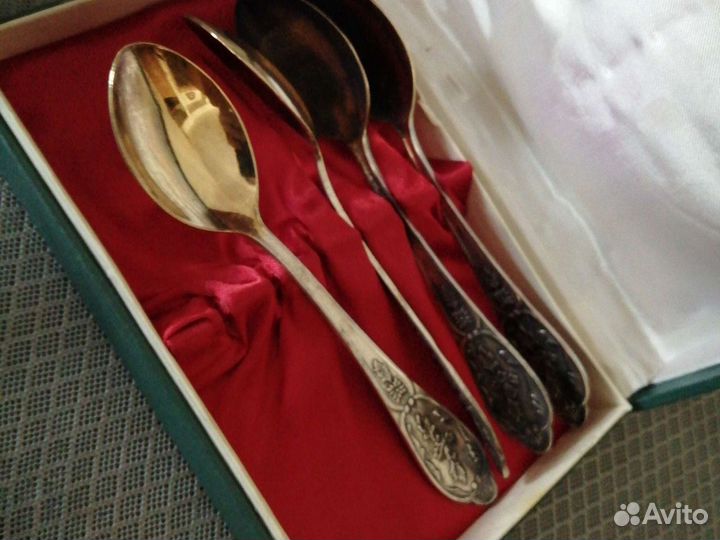 Ложки, щипцы для сахара мельхиор, СССР