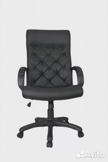 Кресло руководителя Кр82 тг пласт эко1, экокожа черный(арт.799711)