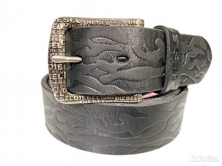 Ремень кожаный Diesel 1857 black