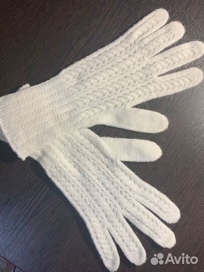 Перчатки натуральная шерсть белые