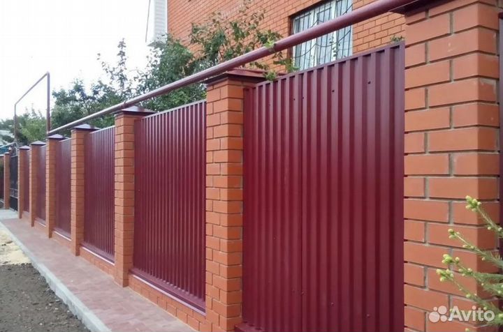 Забор из профнастила за 1 день под ключ