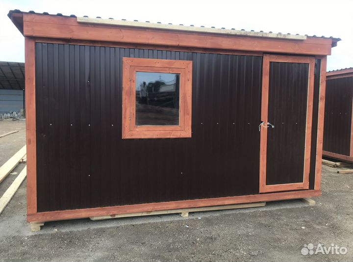 Бытовка 4х2.3м утепленная с пвх окном дачная