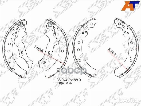 Колодки тормозные барабан toyota carina E/coron