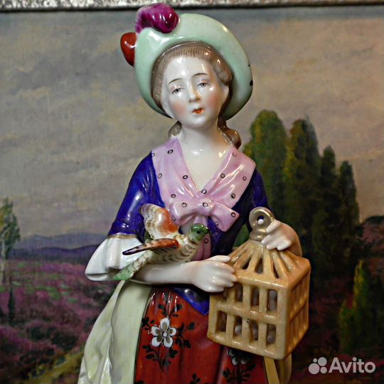 Статуэтка.Samson.Chelsea-Derby.Девушка.Фарфор