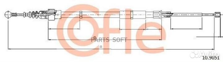 Cofle 92.10.9051 Трос стояночного тормоза