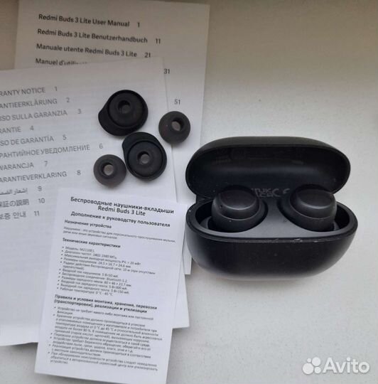 New Наушники TWS Xiaomi Redmi Buds 3 Lite черный