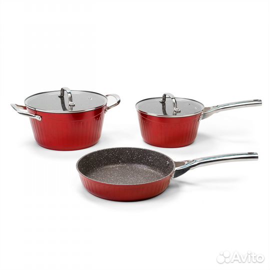 Набор посуды Galaxy Line GL9515, 5 предметов, крас