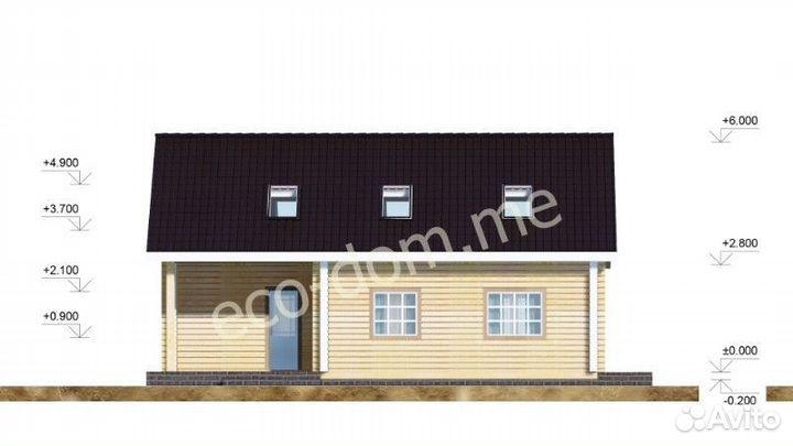 Проект элитного дома из бруса № эд-131