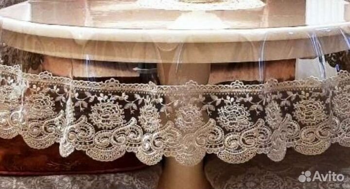 Силиконовая скатерть с кружевом