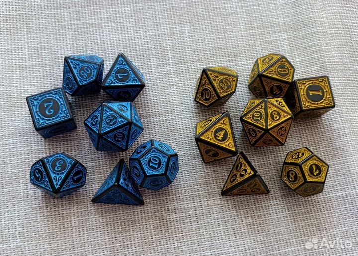 Дайсы/кубики для настольных игр (d4–d20) +мешочек