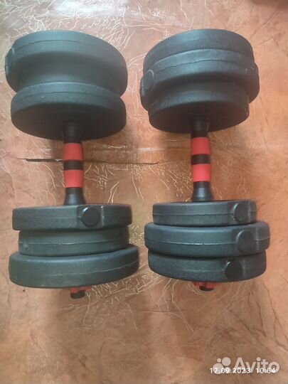 Гантели по 10кг каждая