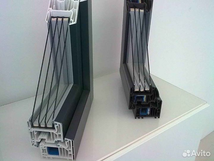 Ремонт окон, стеклопакет Двухкамерный RAL3342