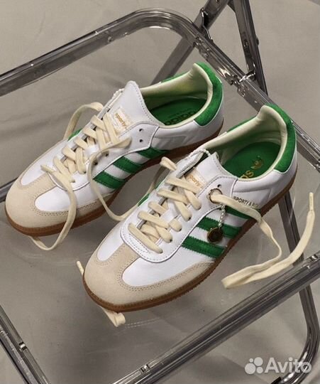 Кроссовки adidas samba sporty & rich White Green