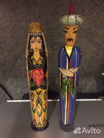 Куколки СССР. Узбекские. Деревянные