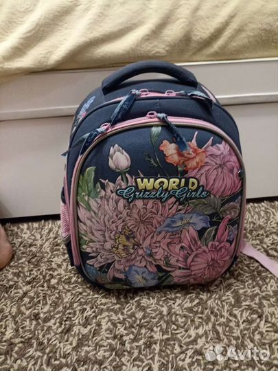 Рюкзак школьный для девочки grizzly ортопедический