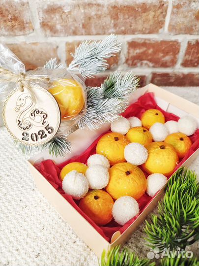 Мандарины из зефира с мармеладом