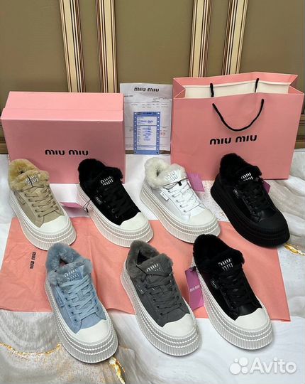 Кроссовки Кеды Miu Miu на меху зима Размер 36-40