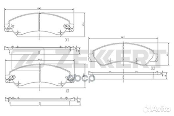 Колодки торм. диск. передн. Cadillac Escalade 0