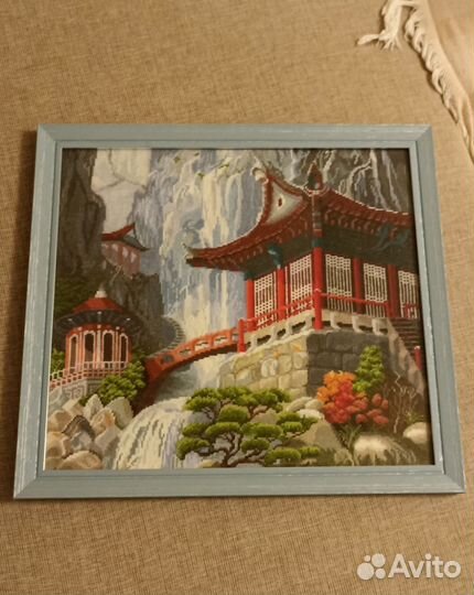 Картина вышитая крестиком ручная работа