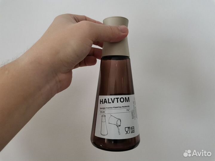 Бутылка с крышкой с дозатором IKEA halvtom, 19 см