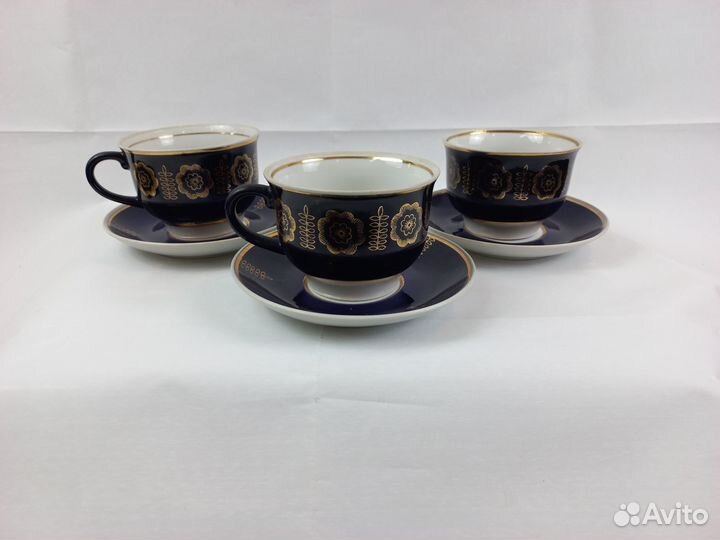 Чайная пара (кобальт) Довбыш