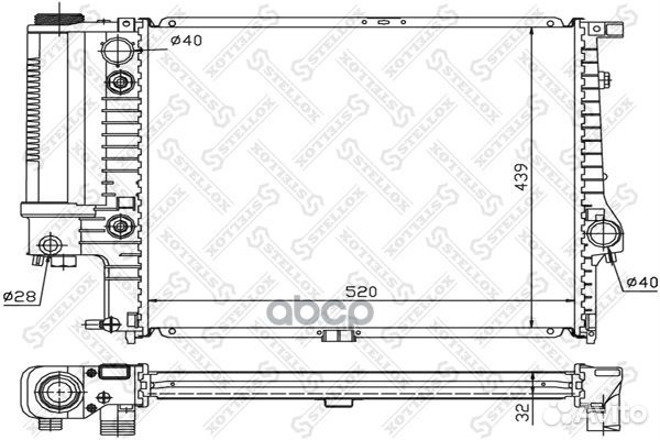 10-25250-SX радиатор системы охлаждения АКПП B