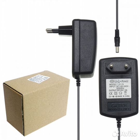 Адаптер Live Power LP-72 (12v/2A) штекер 5,5мм. (А