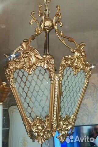 Бронза,Винтажная Люстра Фонарь СССР