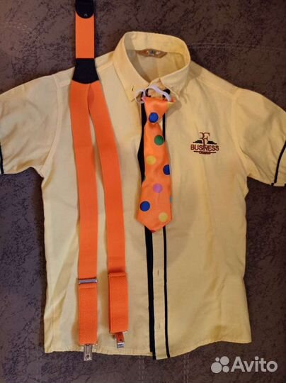 Рубашка,галстук+подтяжки Стиляги