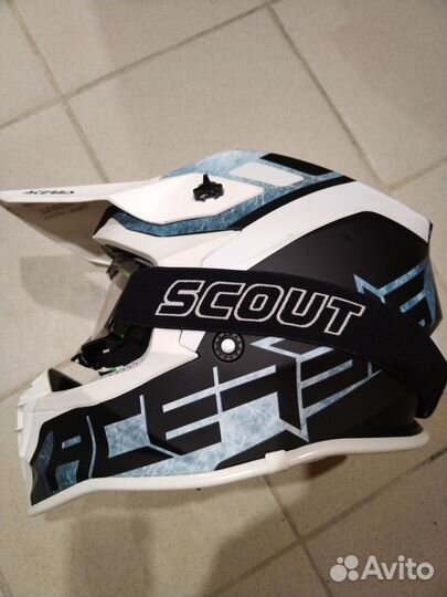 Кросcовый шлем acerbis c защитными очками scout