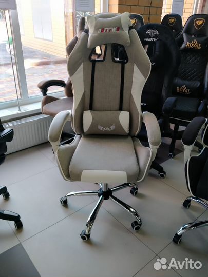 Компьютерное кресло кожаное экокожа новое