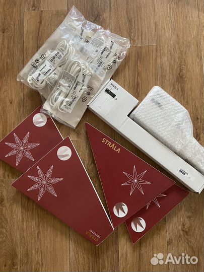 Основание, шнур и звезды строла IKEA