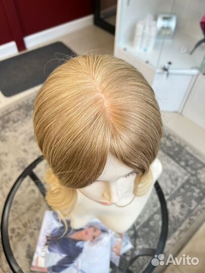 Накладка из натуральных волос блонд