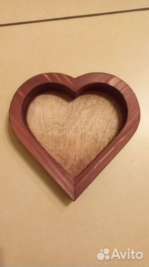 Деревянный ящик Сердце