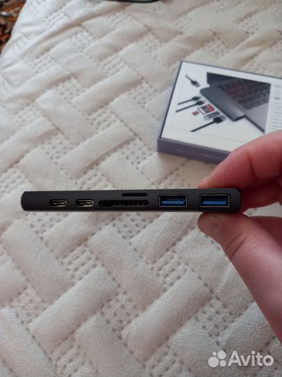 USB хаб переходник кардридер для MacBook (7 портов