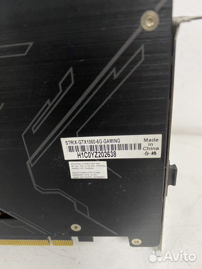 GeForce GTX1060 6Gb Asus Rog Strix