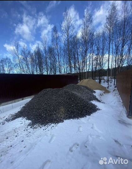 Щебень отсев песок земля торфогрунт навоз дрова