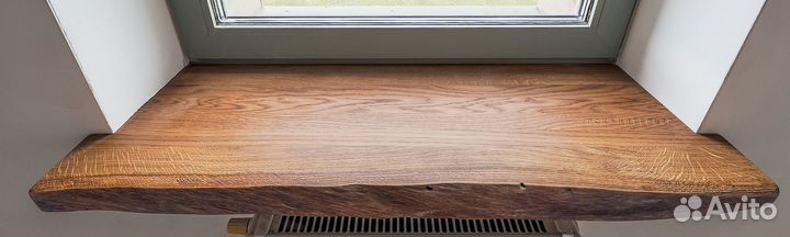 Подоконник деревянный из дуба
