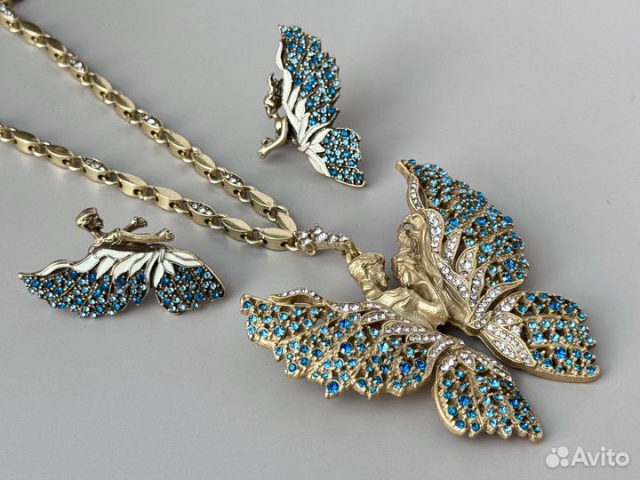 Серьги и колье винтаж Eliza Sissi / IT