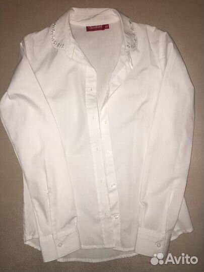 Блузка рубашка в школу школьная 128-134