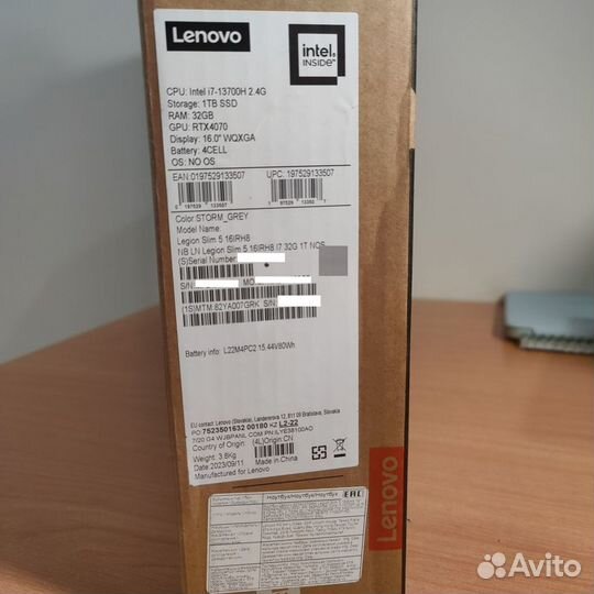 Игровой ноутбук Lenovo Legion Slim 5 (RTX 4070)