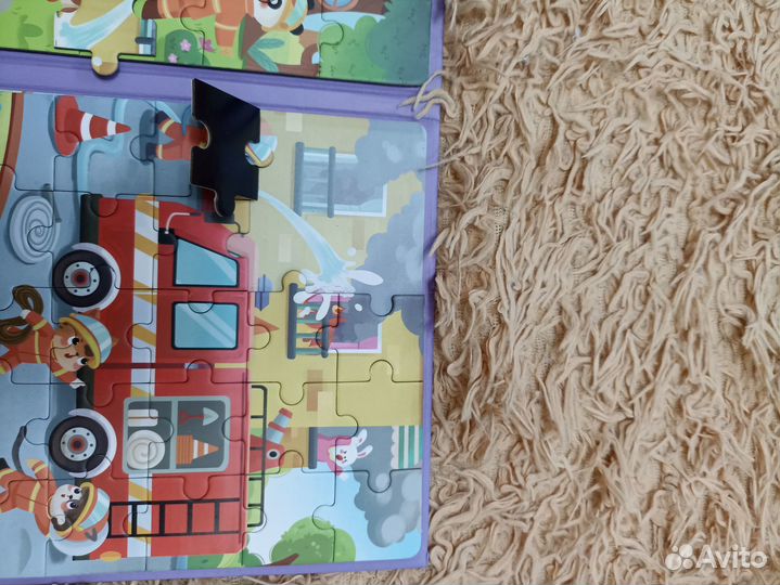 Пазл-книжка, магнитный, 3 пазла одном, 3+