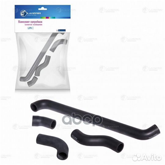 Патрубок радиатора ваз 21213 (к-т 4 шт.) luzar