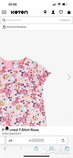 Футболка для девочки 68-74