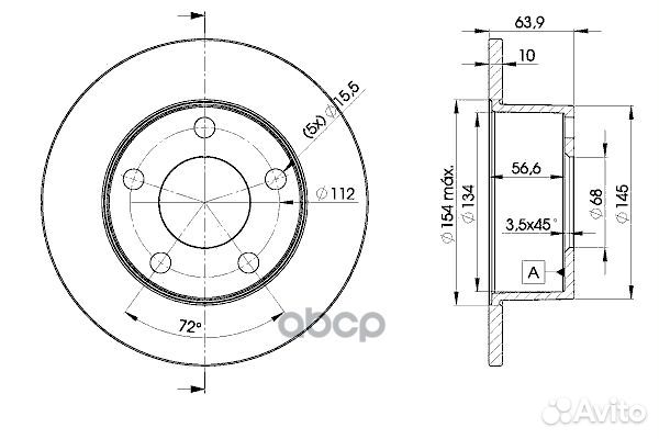 78BD4060-2 к-кт дисков тормозных задних 2шт Au